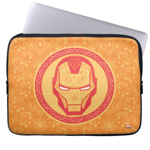 Avengers  Paisley Iron Man Logo Laptop Sleeve