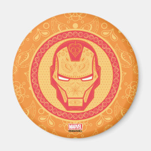 Avengers Paisley Iron Man Logo Magnet