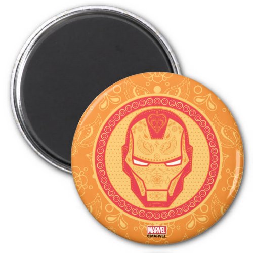 Avengers  Paisley Iron Man Logo Magnet