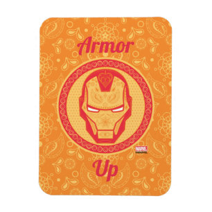 Avengers Paisley Iron Man Logo Magnet