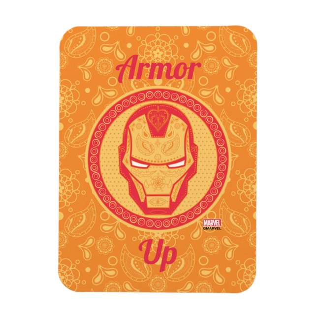 Avengers | Paisley Iron Man Logo Magnet (Vertical)