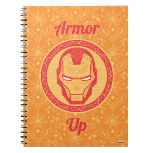 Avengers Paisley Iron Man Logo Notebook