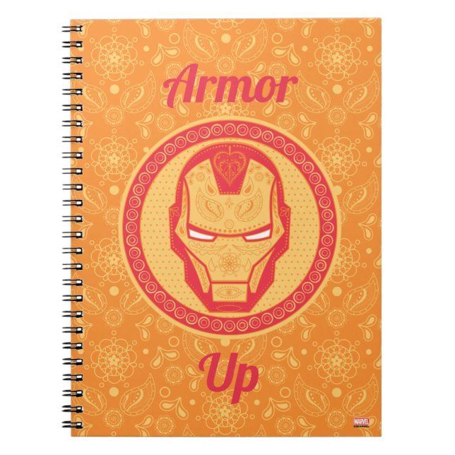 Avengers | Paisley Iron Man Logo Notebook (Front)