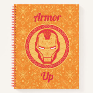 Avengers Paisley Iron Man Logo Notebook