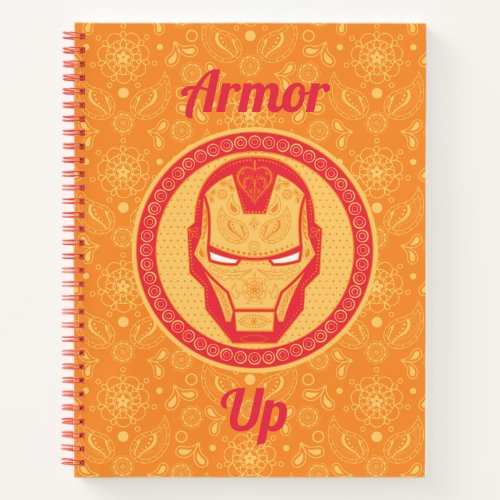 Avengers  Paisley Iron Man Logo Notebook