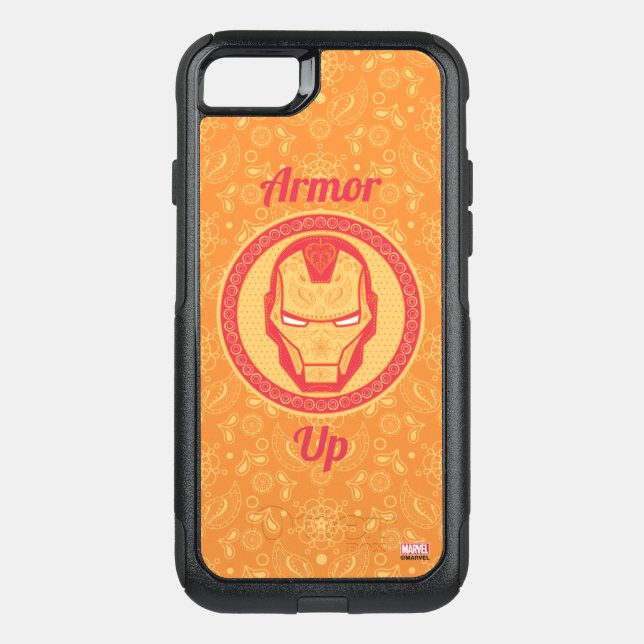 Avengers | Paisley Iron Man Logo Otterbox iPhone Case (Back)