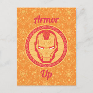 Avengers Paisley Iron Man Logo Postcard