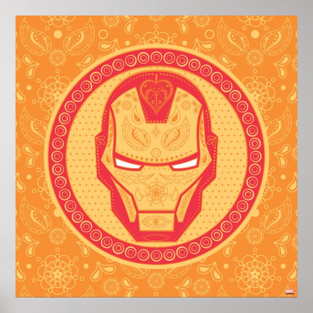 Avengers | Paisley Iron Man Logo Poster (Front)