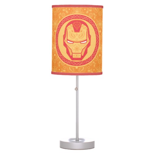 Avengers  Paisley Iron Man Logo Table Lamp