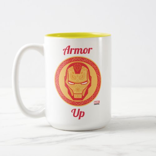 Avengers  Paisley Iron Man Logo Two_Tone Coffee Mug