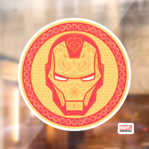 Avengers Paisley Iron Man Logo Window Cling