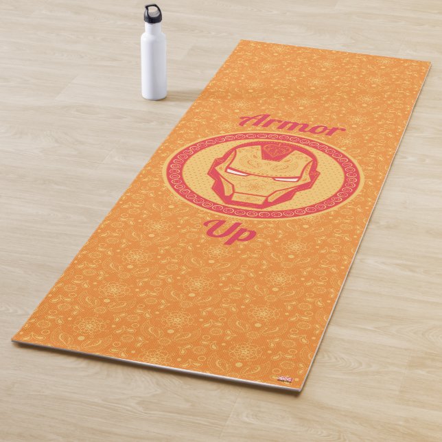 Avengers | Paisley Iron Man Logo Yoga Mat (In Situ)