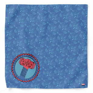Avengers Paisley Thor Hammer Logo Bandana
