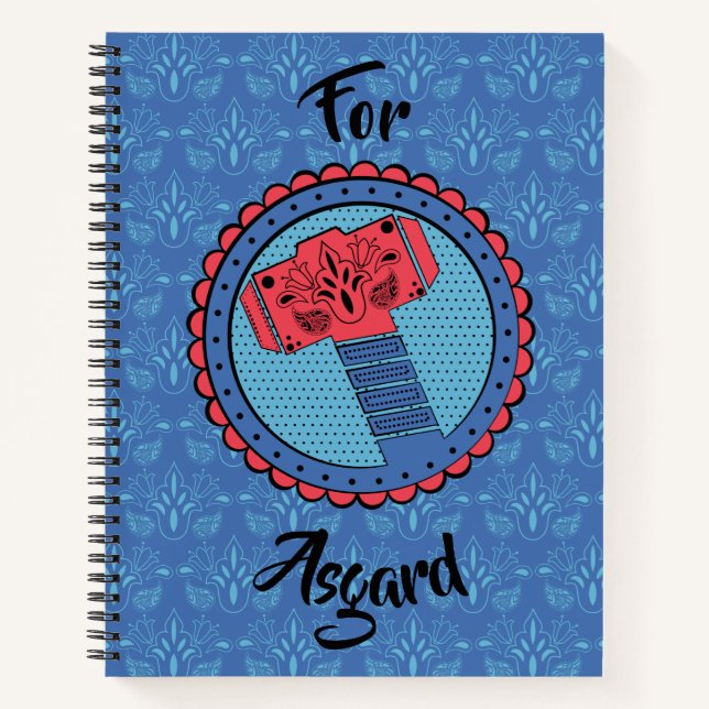 Avengers | Paisley Thor Hammer Logo Notebook (Front)