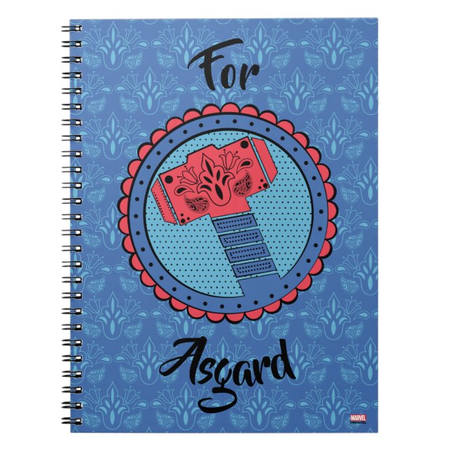 Avengers | Paisley Thor Hammer Logo Notebook (Front)