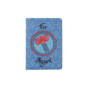 Avengers   Paisley Thor Hammer Logo Passport Holder