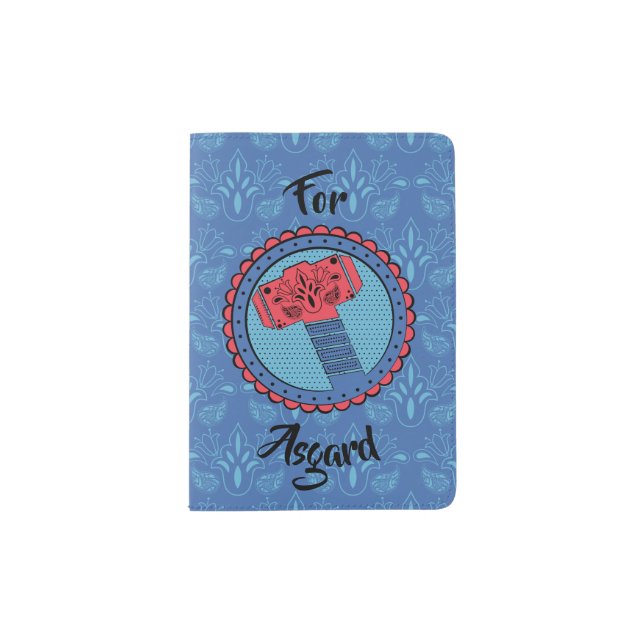 Avengers | Paisley Thor Hammer Logo Passport Holder (Front)