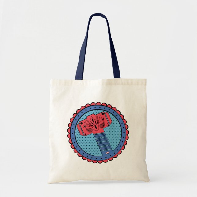 Avengers | Paisley Thor Hammer Logo Tote Bag (Front)