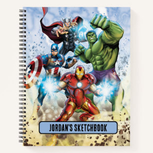Avengers Prepared To Attack Drawing Notebook