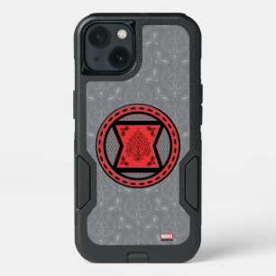 Avengers   Red & Black Paisley Black Widow Logo iPhone 13 Case