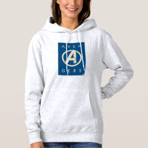 Avengers Red Marble Painted Avengers Logo Hoodie