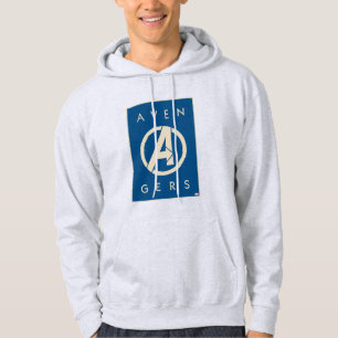 Avengers   Red Marble Painted Avengers Logo Hoodie