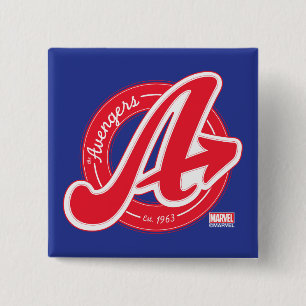 Avengers Retro Avengers Logo Est 1963 Button