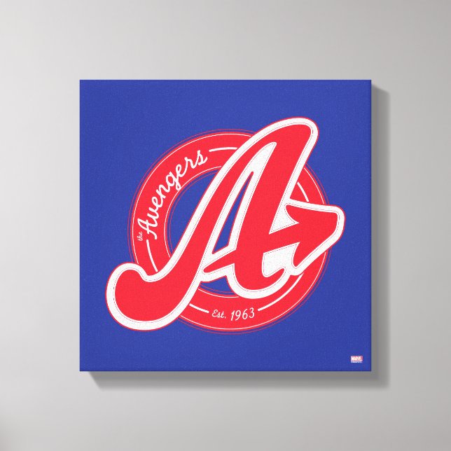 Avengers | Retro Avengers Logo Est 1963 Canvas Print (Front)
