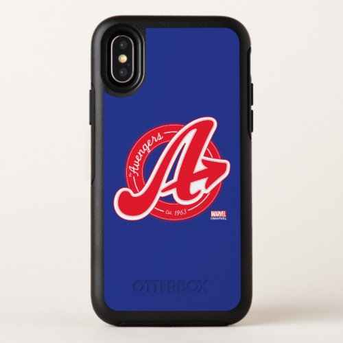 Avengers  Retro Avengers Logo Est 1963 OtterBox Symmetry iPhone X Case