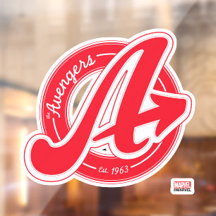 Avengers   Retro Avengers Logo Est 1963 Window Cling
