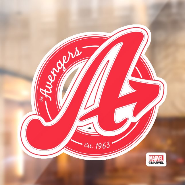Avengers | Retro Avengers Logo Est 1963 Window Cling (Sheet 2)