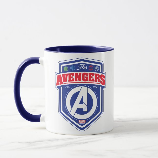 Avengers | Retro Avengers Shield Badge Mug (Left)