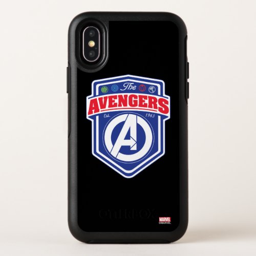 Avengers  Retro Avengers Shield Badge OtterBox Symmetry iPhone X Case