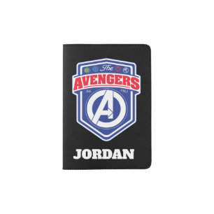 Avengers   Retro Avengers Shield Badge Passport Holder