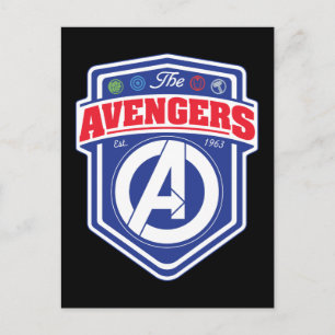 Avengers Retro Avengers Shield Badge Postcard
