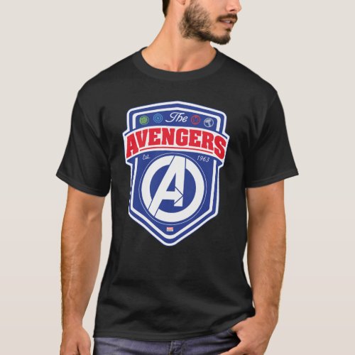 Avengers  Retro Avengers Shield Badge T_Shirt