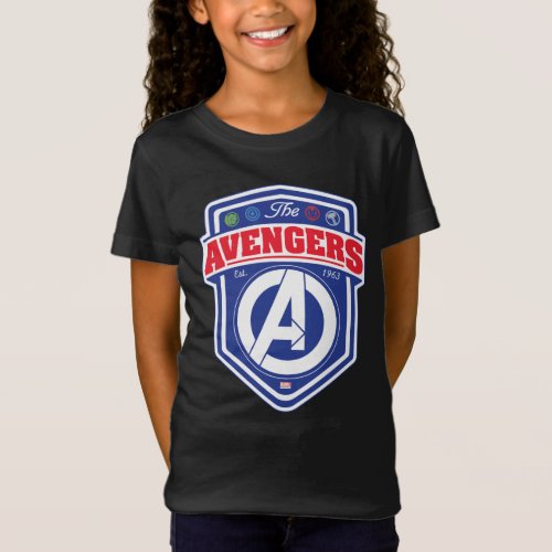 Avengers  Retro Avengers Shield Badge T_Shirt