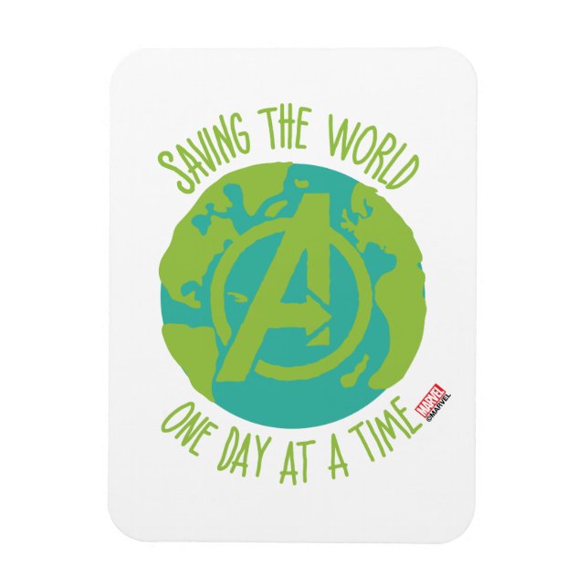 Avengers | Saving The World One Day At A Time Magnet (Vertical)