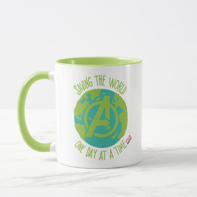 Avengers | Saving The World One Day At A Time Mug (Left)