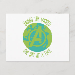 Avengers Saving The World One Day At A Time Postcard