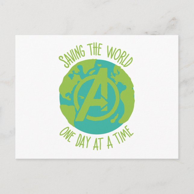 Avengers | Saving The World One Day At A Time Postcard (Front)