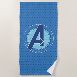 Avengers Scalloped Avengers Logo Beach Towel