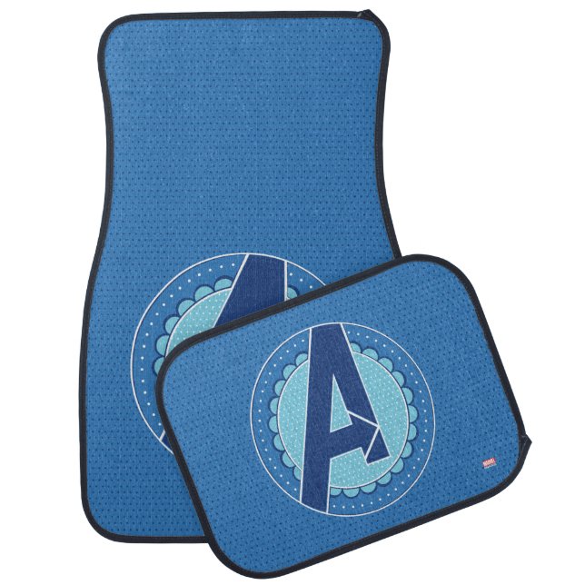 Avengers | Scalloped Avengers Logo Car Floor Mat (Set)