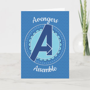 Avengers Scalloped Avengers Logo Card
