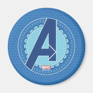 Avengers   Scalloped Avengers Logo Magnet