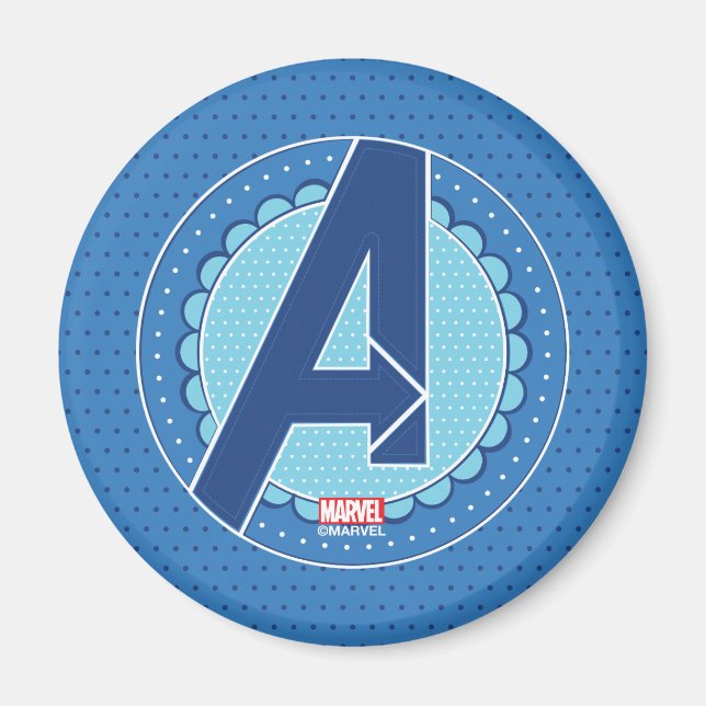 Avengers | Scalloped Avengers Logo Magnet (Front)