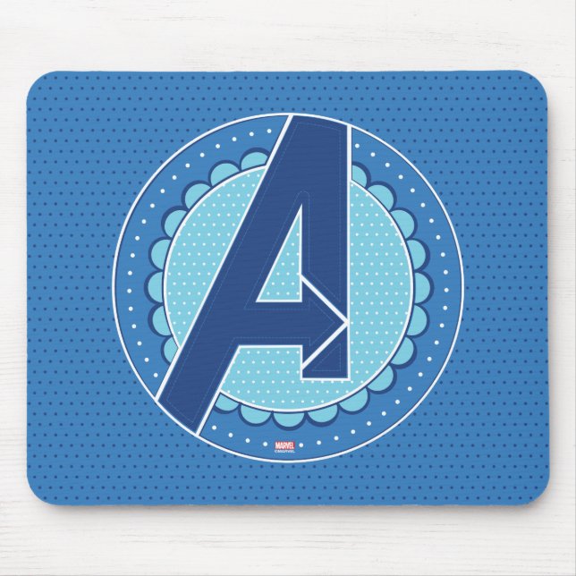 Avengers | Scalloped Avengers Logo Mouse Pad (Front)