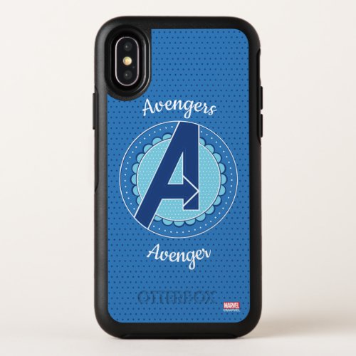 Avengers  Scalloped Avengers Logo OtterBox Symmetry iPhone X Case