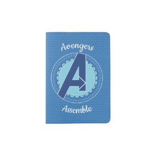 Avengers   Scalloped Avengers Logo Passport Holder