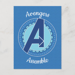 Avengers Scalloped Avengers Logo Postcard